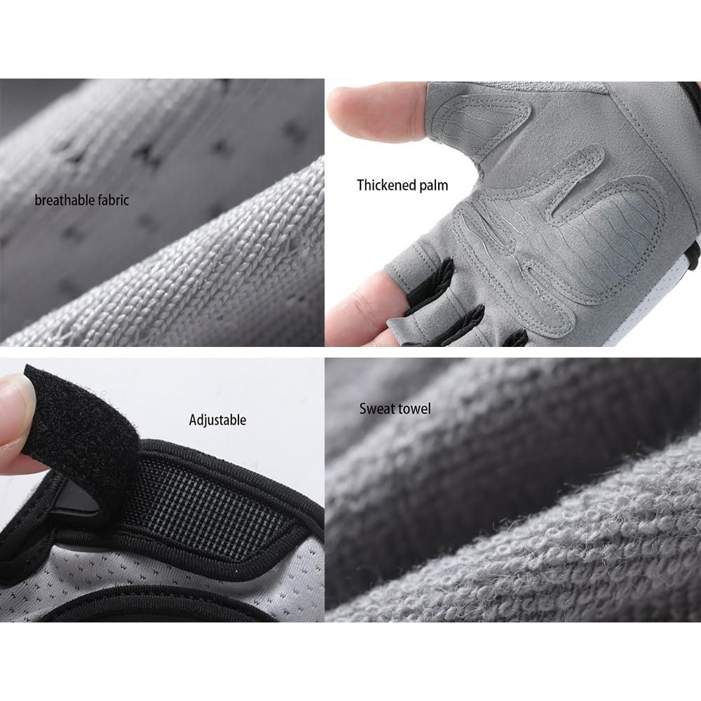 Fingerless Workout Gloves for  - Cycling Glove Padded ulasan dan harga