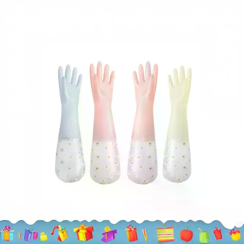 Floral Pattern Household Latex - Rubber Glove Cleaning ulasan dan harga