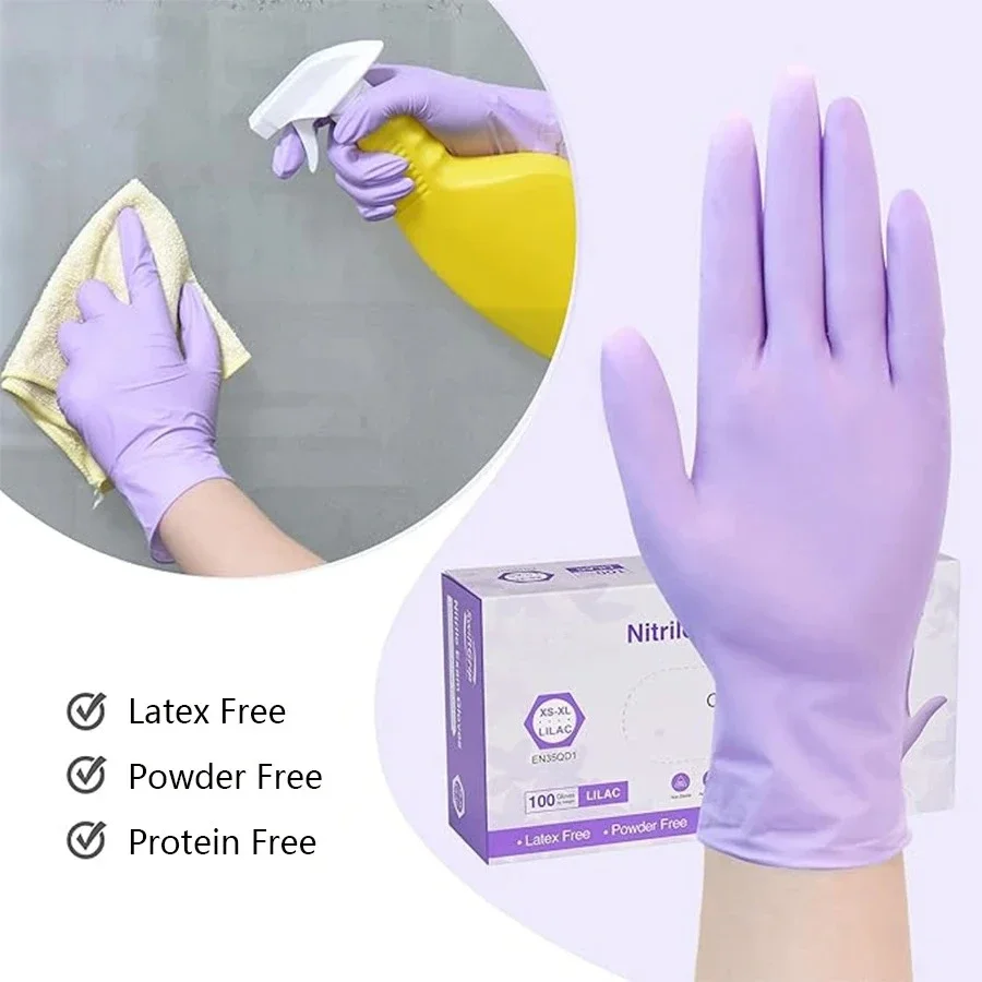 10/20/50/100PCS Purple Disposa - Nitrile Mechanic Glove ulasan dan harga