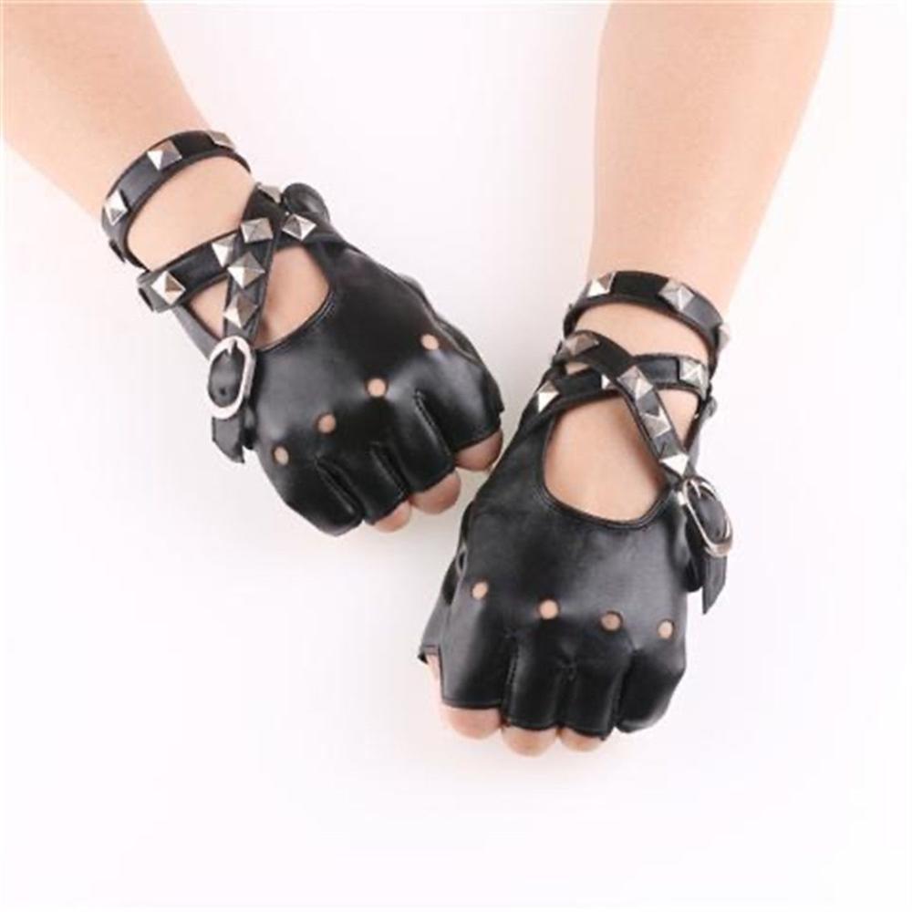 Unisex Fingerless Driving PU L - Leather Driving Glove ulasan dan harga