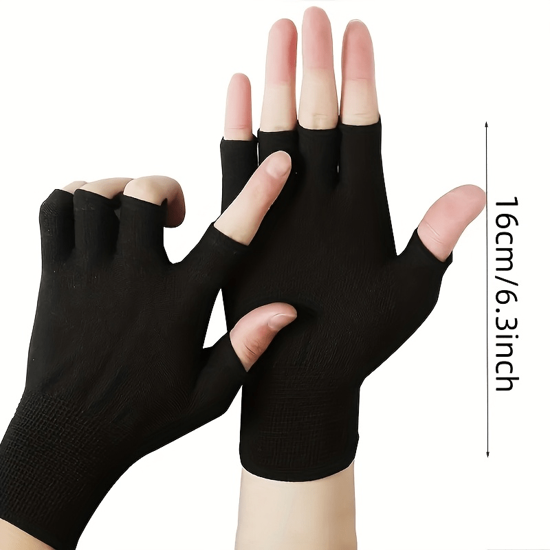 Black Knit Half Finger Gloves, - Fingerless Glove Knit ulasan dan harga
