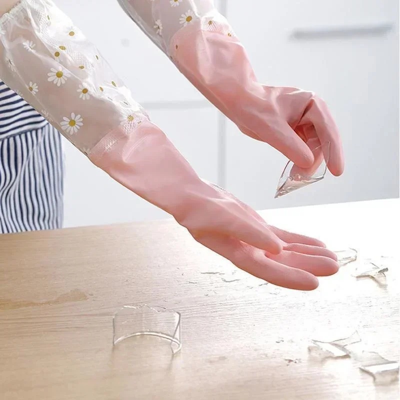 Household Long Sleeve Rubber G - Rubber Glove Cleaning ulasan dan harga