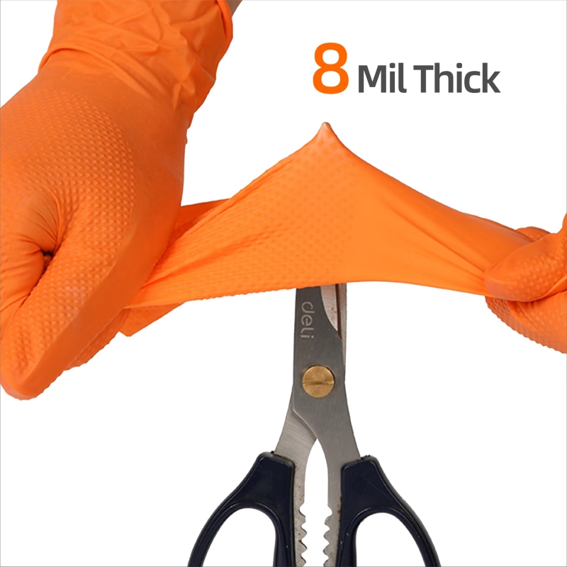 8mil Heavy Duty Industrial Ora - Nitrile Mechanic Glove ulasan dan harga
