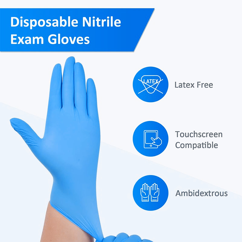 100PCS Blue Nitrile Disposable - Nitrile Mechanic Glove ulasan dan harga