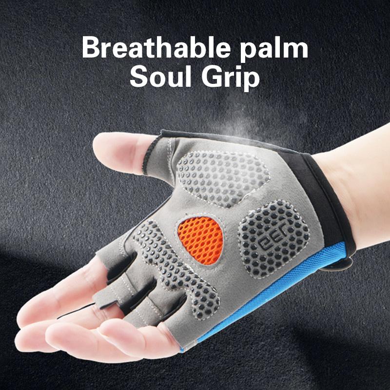 Hot Half Finger Cycling Gloves - Fingerless Glove Knit ulasan dan harga