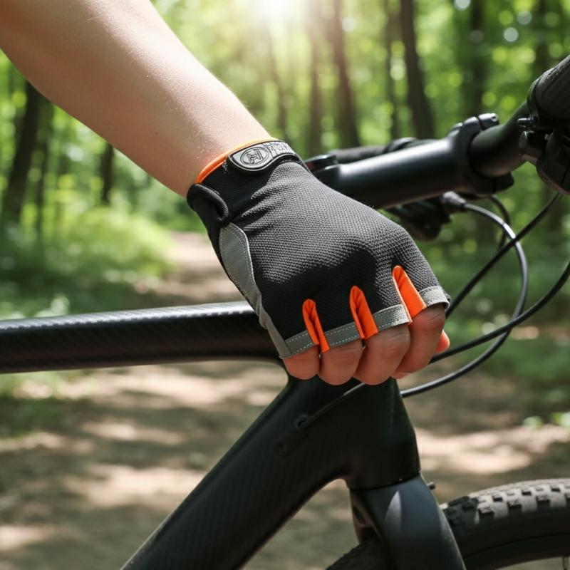 Half Finger Cycling Gloves Men - Fingerless Glove Knit ulasan dan harga