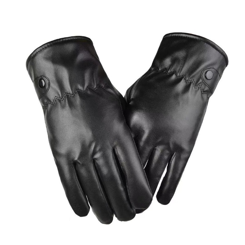 Winter Fashion Black PU Leathe - Leather Driving Glove ulasan dan harga