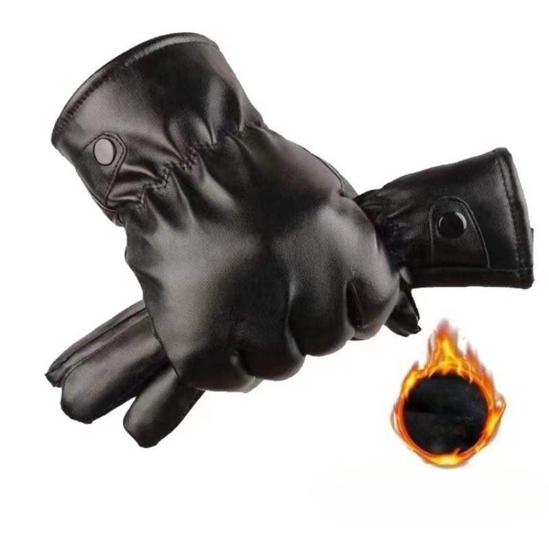 Winter Fashion Black PU Leathe - Leather Driving Glove ulasan dan harga