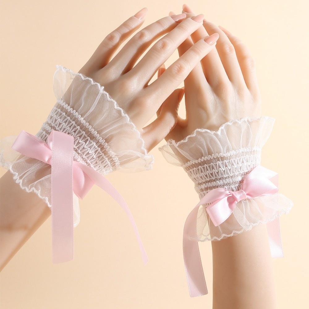 Sweet Pleated Ruched Detachabl - Fingerless Glove Knit ulasan dan harga