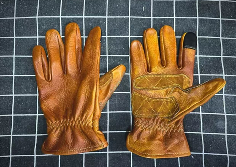 Handmade Genuine Leather Retro - Motorcycle Glove Knuckle ulasan dan harga