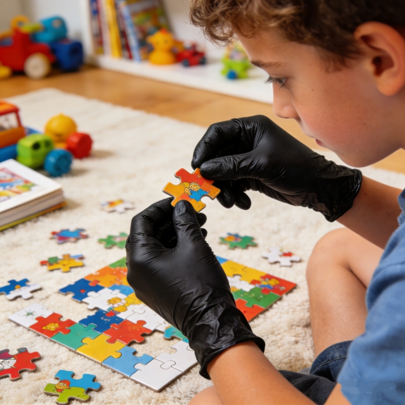 Kids Black Nitrile Disposable  - Nitrile Mechanic Glove ulasan dan harga