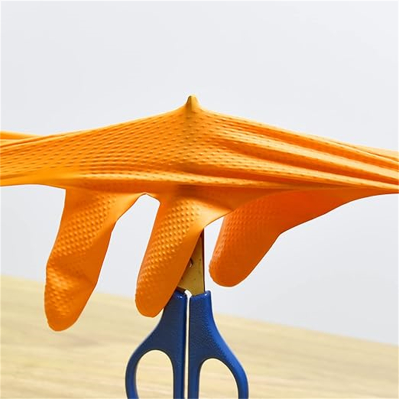 Heavy Duty Orange Nitrile Glov - Nitrile Mechanic Glove ulasan dan harga