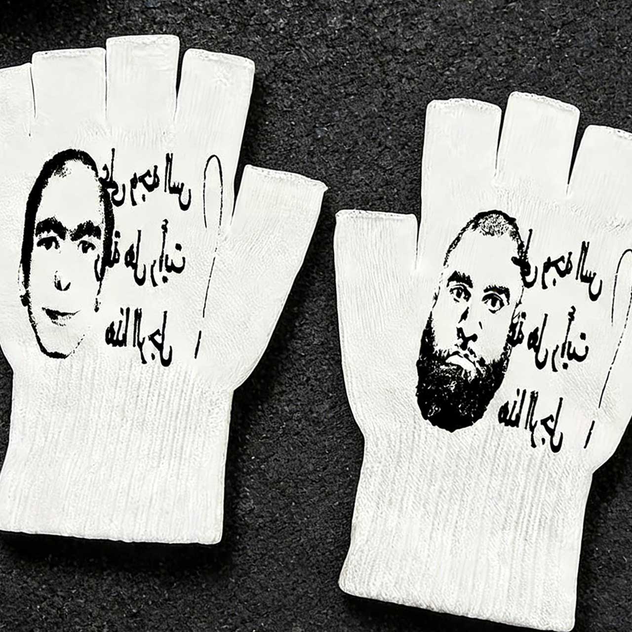 Y2K Retro Printed Fingerless G - Fingerless Glove Knit ulasan dan harga