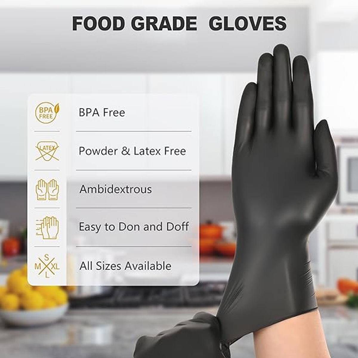 Heavy-Duty Black Disposable Ni - Nitrile Mechanic Glove ulasan dan harga