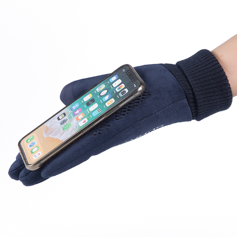 Men Winter Suede Leather Plush - Leather Driving Glove ulasan dan harga