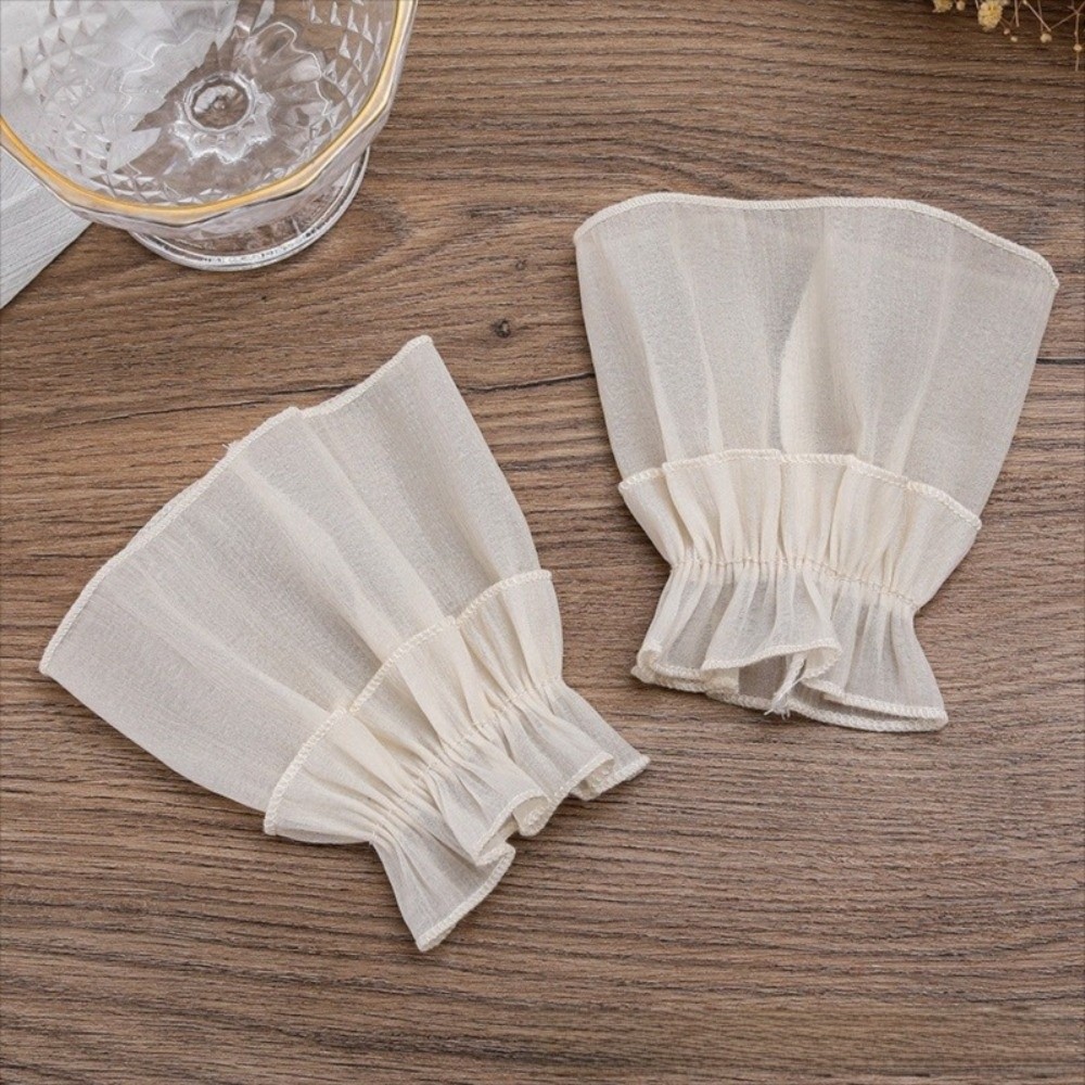 Ruched Pleated Detachable Cuff - Fingerless Glove Knit ulasan dan harga